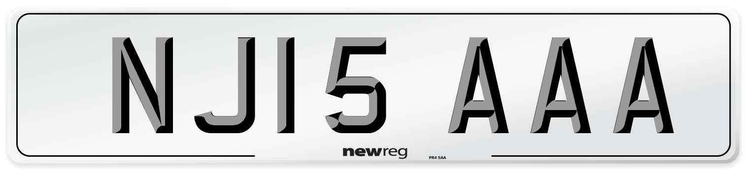 NJ15 AAA Number Plate from New Reg